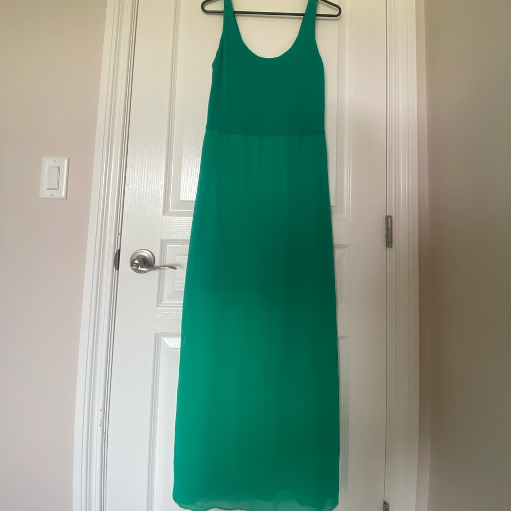 Vince Camuto Green sheer panel dress